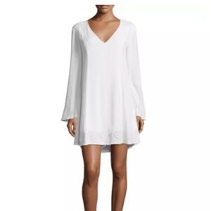 Ella Moss white, long sleeved mini dress. Size M